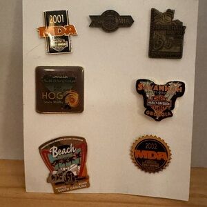 Seven Harley Davidson Collector Pins